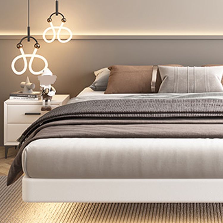 Piattaforma contemporanea legno legno e piattaforma imbottita con gambe metalliche