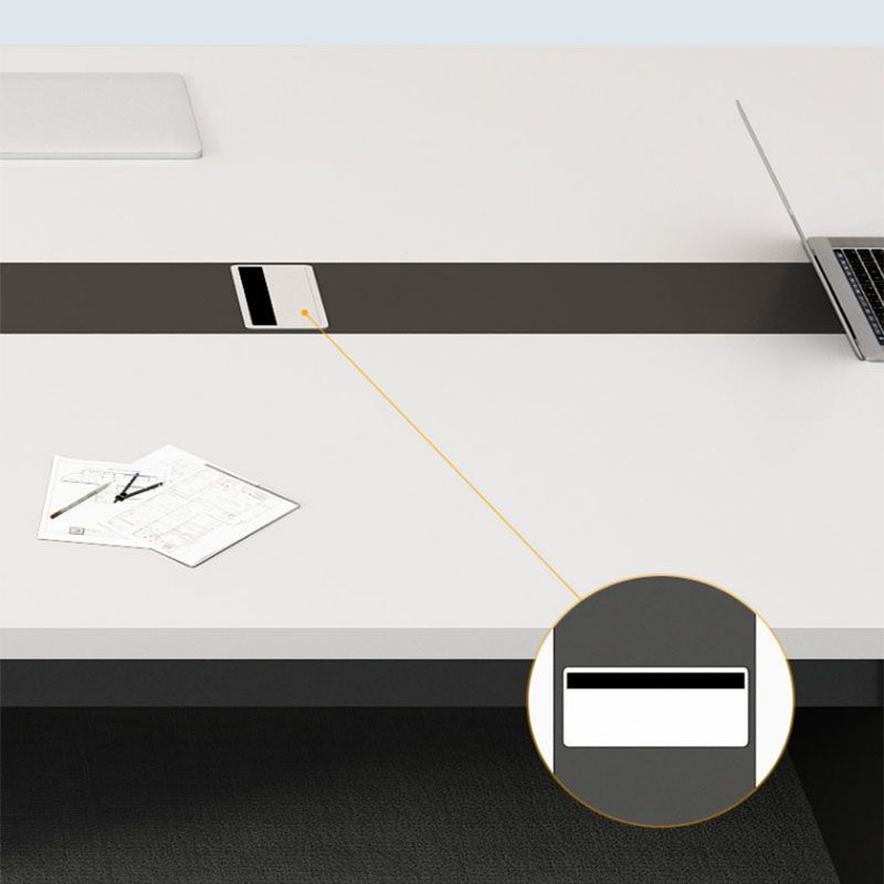 Moderne rechthoekige kantoorbureau wit houten schrijfbureau voor kantoor