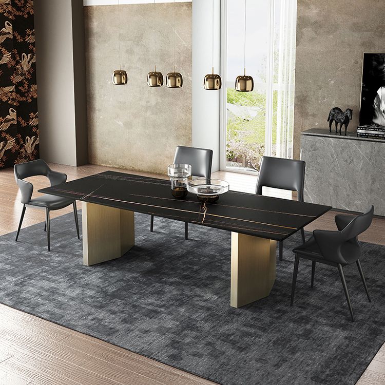 Metal Traditional Luxury Rectangle Table Black Sintered Stone Top Table for Dining Room Clearhalo ' dining_table' 'Dining Tables & Seating' 'Dining Tables' 'furn' 'furn_dining_table' 'Furniture' 'furniture_dining_table' 'Kitchen & Dining Furniture' 'kitchen&dining_furn' 'kitchen' 'kitchen_dining_table' 1200x1200_30d183c3-1d75-4ad3-a93f-2d761075e822