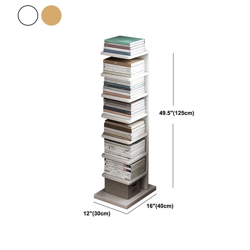 Scaffale di libri di legno di libreria geometrica contemporanea 11,8 "di larghezza
