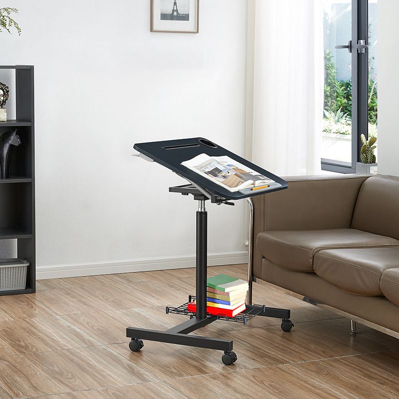 Eigentijds gebogen schrijfbureau voetstuk vouwkantoor bureau