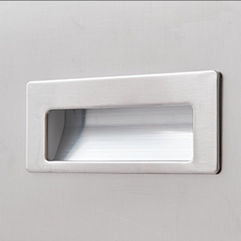 Acero inoxidable de escritorio de oficina de forma rectangular para oficina en plata