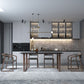 Modern Stone Rectangle Dining Table Solid Wood Base for Dining Room Clearhalo 'Dining Tables & Seating' 'Dining Tables' 'dining_table' 'furn' 'furn_dining_table' 'Furniture' 'Kitchen & Dining Furniture' 1200x1200_30d55ad7-3c67-4069-8344-c9bbdfaf7374