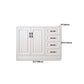 Modern Rectangle White Manufactured Wood Water Resistant Chest