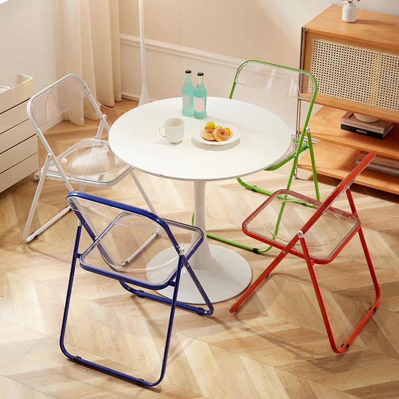 Chaises de salle à manger sans bras en métal contemporain (ensemble de 4/8)