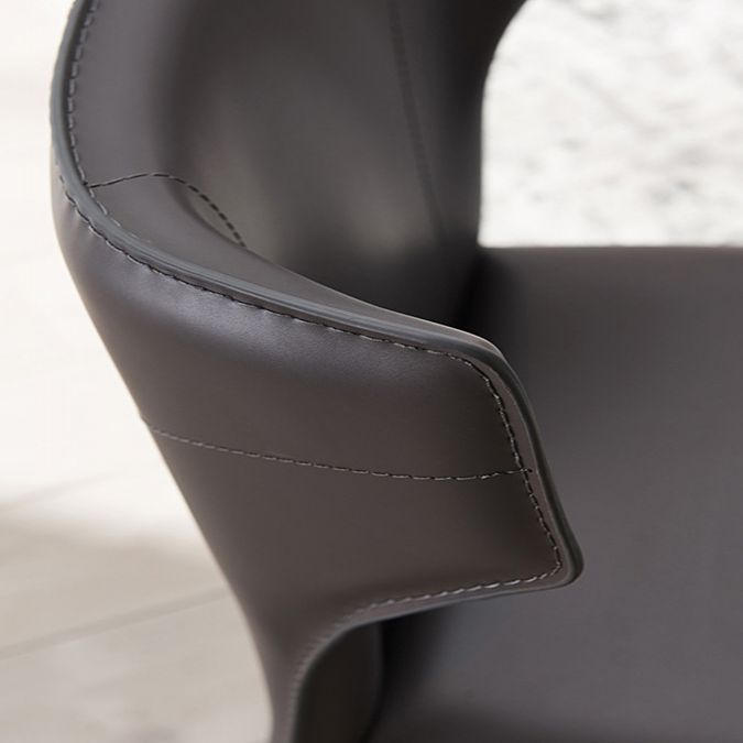 Modern Leather Indoor-Outdoor Room Side Chairs Solid Back Chair Clearhalo ' kitchen&dining_furn' 'Dining Chairs' 'Dining Tables & Seating' 'dining_chair' 'furn' 'furn_dining_chair' 'Furniture' 'furniture_dining_chair' 'Kitchen & Dining Furniture' 'kitchen' 1200x1200_30d8023f-5203-4038-85c7-b712533e51e4