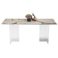 Acrylic Contemporary Rectangular Table Sintered Stone Table for Dining Room Clearhalo ' dining_table' 'Dining Tables & Seating' 'Dining Tables' 'furn' 'furn_dining_table' 'Furniture' 'furniture_dining_table' 'Kitchen & Dining Furniture' 'kitchen&dining_furn' 'kitchen' 'kitchen_dining_table' 1200x1200_30dcdc52-450c-4e81-95af-ffa32b82be9c