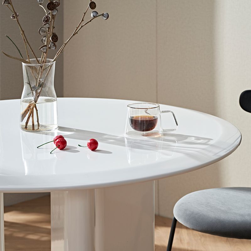 Minimalist White Kitchen Dining Table Solid Wood Round Shape Dining Table with 3 Legs Base Clearhalo ' dining_table' 'Dining Tables & Seating' 'Dining Tables' 'furn' 'furn_dining_table' 'Furniture' 'furniture_dining_table' 'Kitchen & Dining Furniture' 'kitchen&dining_furn' 'kitchen' 'kitchen_dining_table' 1200x1200_30dd3f54-faaf-4eb5-b363-8375511d7504
