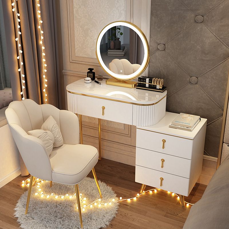 Glam Bedroom Vanity Dressing Table Wood Vanity Dressing Table Set
