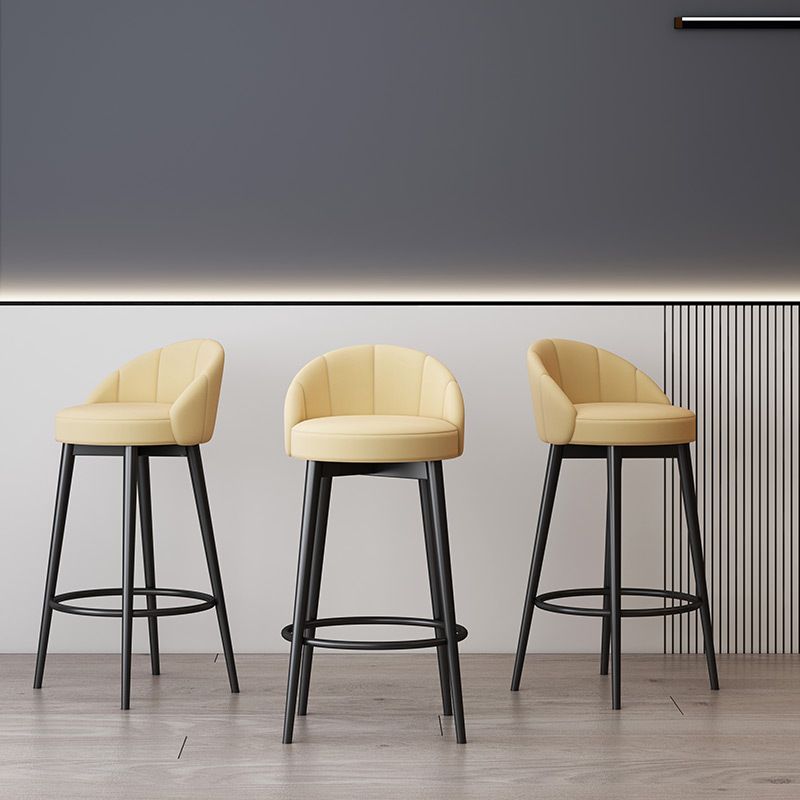 Matte Finish Footrest Upholstered Low Back Stool Scandinavian Velvet Bar Stool Clearhalo 'Bar Furniture' 'Bar Stools' 'bar_stools' 'furn' 'furn_bar_stools' 'furniture_bar_stools' 'Kitchen & Dining Furniture' 'kitchen&dining_furn' 'kitchen' 'kitchen_furn' Furniture' 1200x1200_30de30f6-c119-4317-9489-3732ece20c7f