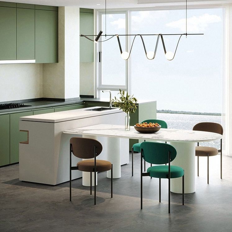 Sintered Stone Top Modern White Table for Restaurant Irregular Dining Table with 3 Legs Clearhalo ' dining_table' 'Dining Tables & Seating' 'Dining Tables' 'furn' 'furn_dining_table' 'Furniture' 'furniture_dining_table' 'Kitchen & Dining Furniture' 'kitchen&dining_furn' 'kitchen' 'kitchen_dining_table' 1200x1200_30e17309-0cc9-4a77-8ac3-b49a2c55f254