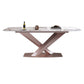 Glam Sintered Stone Kitchen Table Standard Rectangle Shape Dining Table with Pedestal Base Clearhalo ' dining_table' 'Dining Tables & Seating' 'Dining Tables' 'furn' 'furn_dining_table' 'Furniture' 'furniture_dining_table' 'Kitchen & Dining Furniture' 'kitchen&dining_furn' 'kitchen' 'kitchen_dining_table' 1200x1200_30e2e8cd-8c96-45b9-8e04-d43416a6d4a0