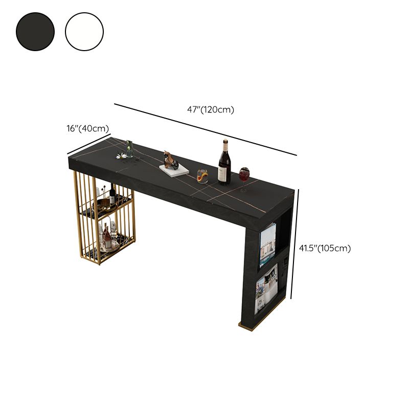Contemporary 1/2/3 Pieces Stone Rectangular Bar Table Set for Indoor Clearhalo 'Bar Furniture' 'furn' 'furn_home_bar_bar_sets' 'Furniture' 'Home Bars & Bar Sets' 'home_bar_bar_sets' 'Kitchen & Dining Furniture' 1200x1200_30e2fcca-2ec0-4b22-a57f-3024d1442b25