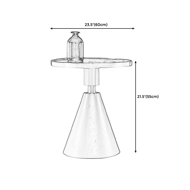 22" Tall Glam Round Marble Single Side End Table With Single Base Clearhalo 'Coffee & Accent Tables' 'End & Side Tables' 'end_side_table' 'end_side_tables' 'furn' 'furn_end_side_tables' 'Furniture' 'furniture_end_side_table' 'Living Room Furniture' 1200x1200_30e38fea-809a-44b8-a595-bdd8cd0fdedb