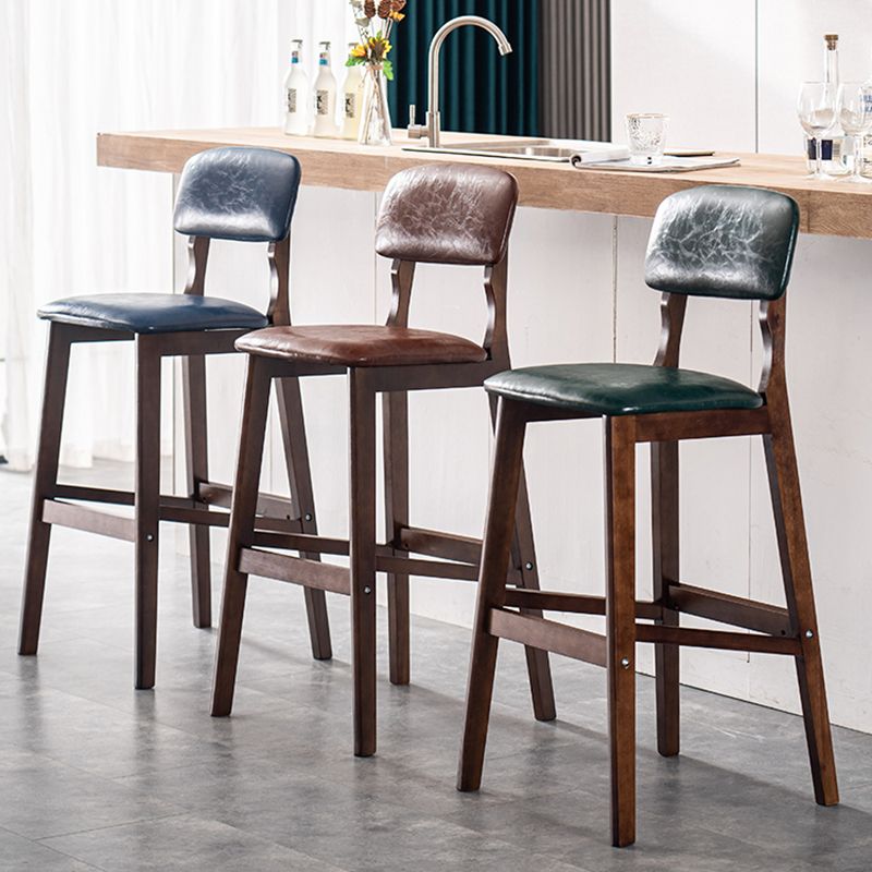 Contemporary Counter Bar Stool Backrest Espresso Wood Bar Stool with Footrest Clearhalo 'Bar Furniture' 'Bar Stools' 'bar_stools' 'furn' 'furn_bar_stools' 'furniture_bar_stools' 'Kitchen & Dining Furniture' 'kitchen&dining_furn' 'kitchen' 'kitchen_furn' Furniture' 1200x1200_30e3faff-4115-4e96-bb22-f0e01863c914