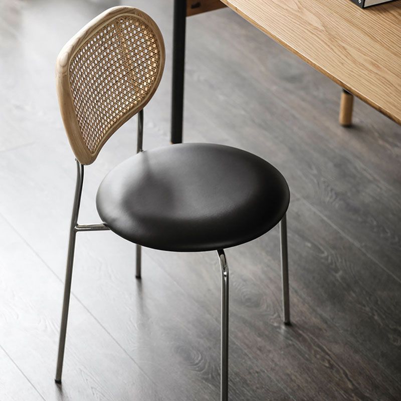 Industrial Style PU Leather Dining Chairs Open Back Dining Side Chair Clearhalo 'Dining Chairs' 'Dining Tables & Seating' 'dining_chair' 'furn' 'furn_dining_chair' 'Furniture' 'furniture_dining_chair' 'Kitchen & Dining Furniture' 1200x1200_30e5050f-647b-4b8c-85d1-f44f6ed1c617