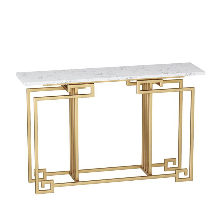 Table de mesa de sofá de la consola de hierro contemporáneo Mesa de mármol de mármol para el salón