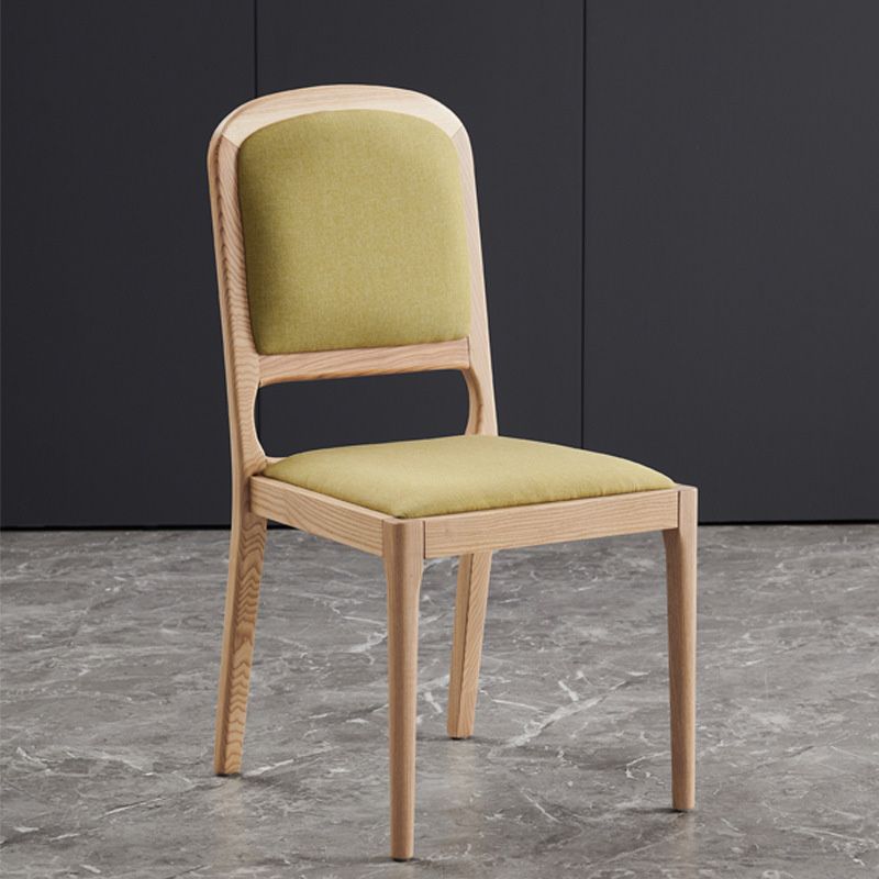 Contemporary Wood Dining Armless Chairs Open Back Dining Side Chair