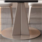 Modern Round Stone Table Standard Height Table Dining with Pedestal Base