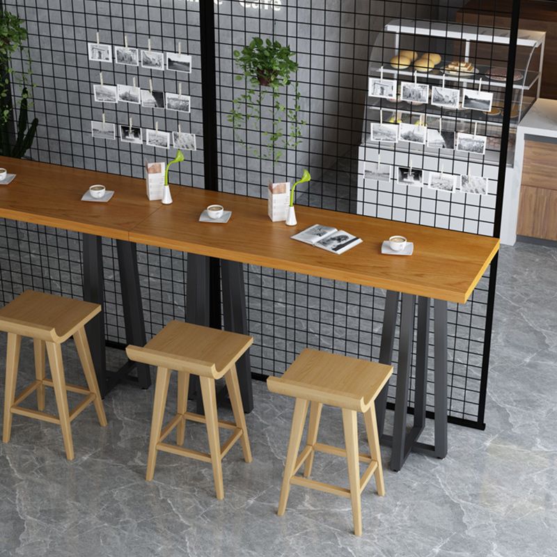 Modern Rectangular Pub Table Set 1/2/3 Pieces Wooden Counter Table with Backless Stools Clearhalo 'Bar Furniture' 'furn' 'furn_home_bar_bar_sets' 'Furniture' 'Home Bars & Bar Sets' 'home_bar_bar_sets' 'Kitchen & Dining Furniture' 1200x1200_30ea2f0e-0d67-4ea0-a788-7bc5f0d0bc67