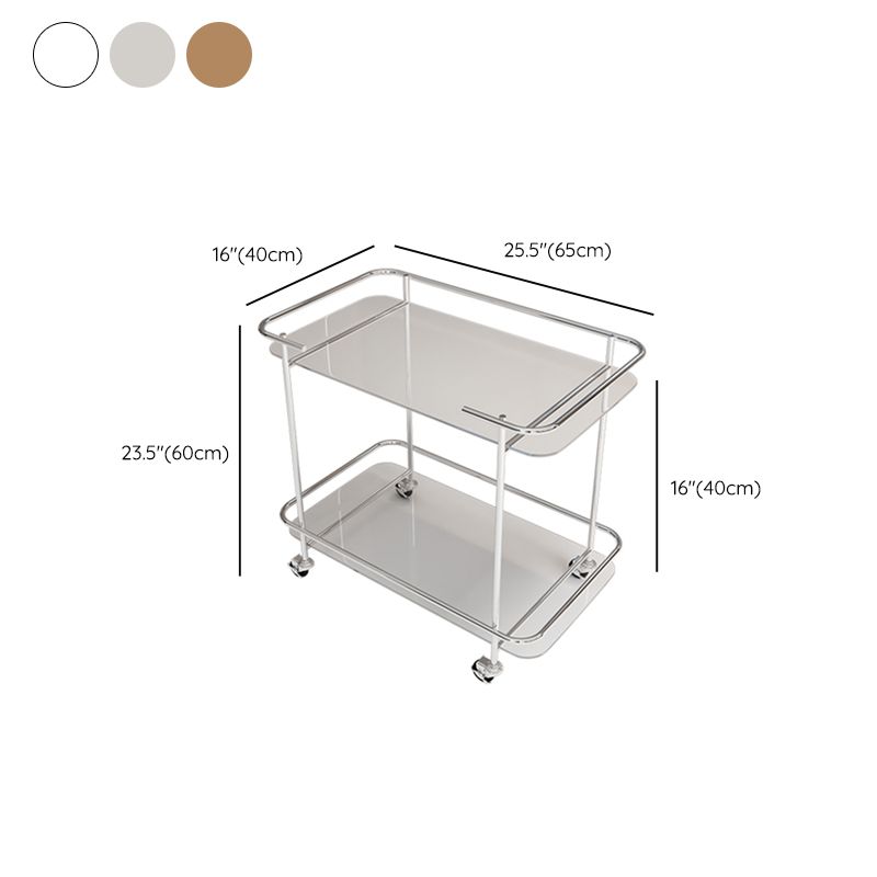 Mesa final de vidrio contemporánea con estante de ruedas incluye 25.6 "W Mesa auxiliar