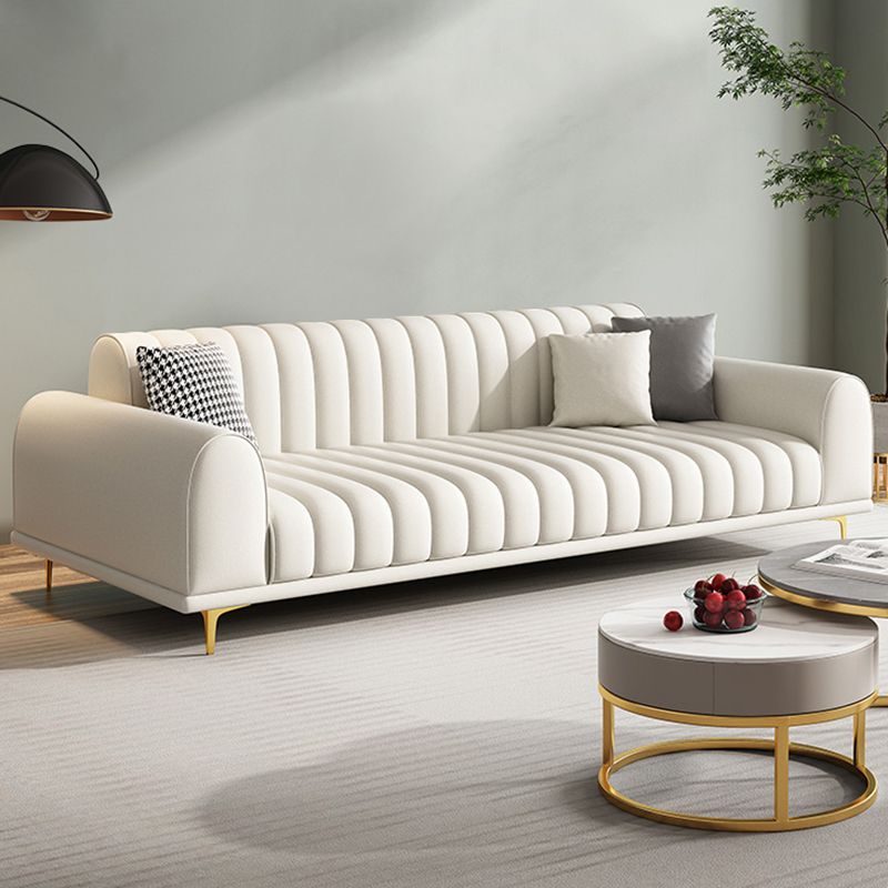 32.67"H Square Arm Water Resistant Solid Color Faux Leather Sofa with Sewn Pillow Back Clearhalo 'furn' 'furn_sofas' 'Furniture' 'furniture_sofas' 'kitchen' 'kitchen_sofas' 'Living Room Furniture' 'Sofa' 'sofas' 1200x1200_30eb0eae-535c-47e8-addf-6923f4f203ca