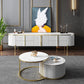 Glam Marble TV Stand Console Enclosed Storage TV Media Stand for Living Room