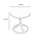 21.6 "Tall Pedestal End Table Modern Stone Top Side Table for Living Room