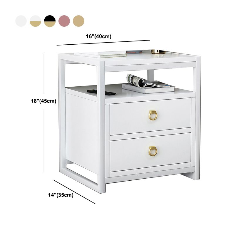 18 pouces H Nightand Imitation Imitation Wood Dather Storage Modern Night Table