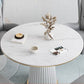 Traditional Luxury Dining Table White Sintered Stone Table for Home