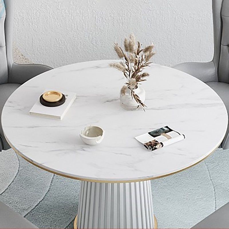 Traditional Luxury Dining Table White Sintered Stone Table for Home