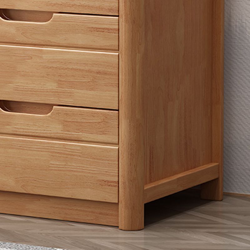 Walnut Modern y Contemporáneo Acento de acento Pecho cuadrado con cajón