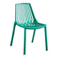 Glam Style Dining Room Chair Plastic Slat Back Chair for Indoor
