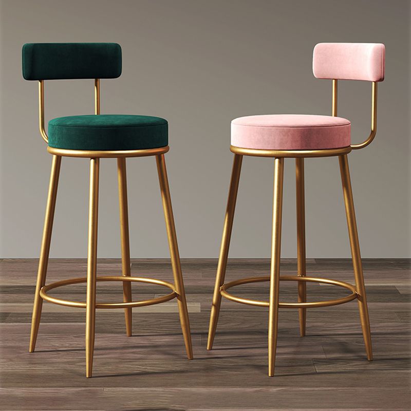 Scandinavian Style Bar Stool Metal Legs Round Seat Counter Stool for Kitchen Bar Clearhalo 'Bar Furniture' 'Bar Stools' 'bar_stools' 'furn' 'furn_bar_stools' 'furniture_bar_stools' 'Kitchen & Dining Furniture' 'kitchen&dining_furn' 'kitchen' 'kitchen_furn' Furniture' 1200x1200_30ee8d2d-d5e4-4da7-8399-babd2a9a32f0