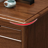 Modern Style 3 Drawer Buffet Table Wood Top Dining Table for Living Room Clearhalo 'buffet_sideboard' 'Buffets & Sideboards' 'furn' 'furn_buffet_sideboard' 'Furniture' 'furniture_buffet_sideboard' 'Kitchen & Dining Furniture' 1200x1200_30eea00e-f501-4b1b-bcab-8ca3a30b90ee