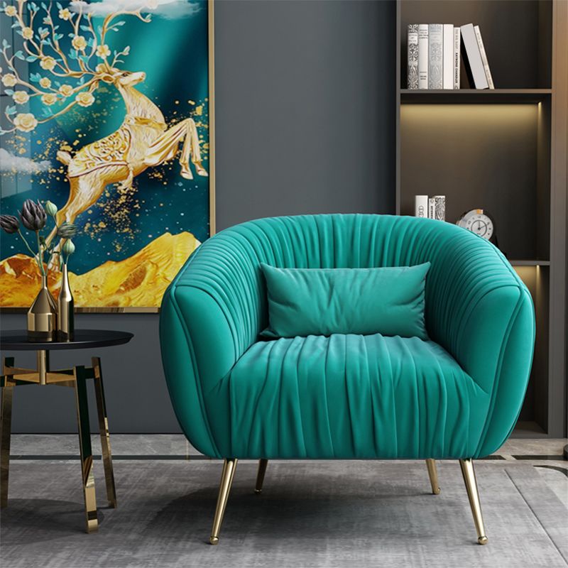 Modern Pillow Back Chair Solid Color Upholstered Sloped Arms Chair Clearhalo 'Accent Chairs' 'accent_chairs' 'Chairs & Seating' 'furn' 'furn_accent_chairs' 'Furniture' 'Living Room Furniture' 1200x1200_30eea60b-18e1-416a-a6f1-5c50b48f15fc