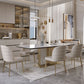 Nordic Glam Style Sintered Stone Rectangle Table Set 1/4/5/7 Pieces Dining Set Clearhalo 'Dining Room Sets' 'Dining Tables & Seating' 'dining_room_set' 'furn' 'furn_dining_room_set' 'Furniture' 'Kitchen & Dining Furniture' 1200x1200_30ef2169-b76c-4063-9b7f-2024b9a3d9f9