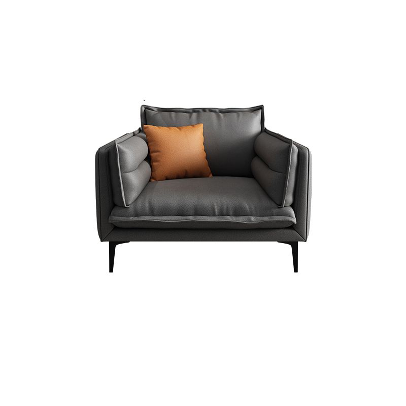 Standard Contemporary Square Arm Stain Resistant Settee Couch with Pillows Clearhalo 'furn' 'furn_sofas' 'Furniture' 'Living Room Furniture' 'Sofa' 'sofas' 1200x1200_30ef659a-acb6-46b6-8c01-188fb10b131c