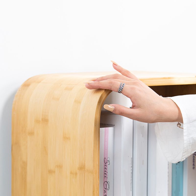 Libreria aperta di libri di bambù contemporanea verticale per casa
