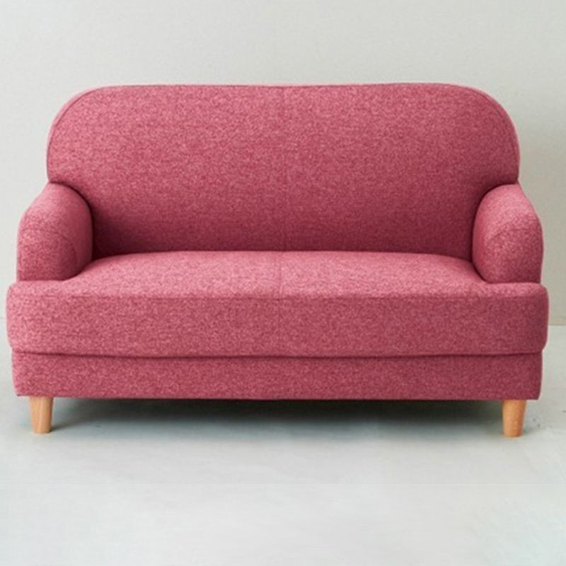 Contemporary Pink Cotton Settee Tight Back Sofa for Living Room Clearhalo 'furn' 'furn_sofas' 'Furniture' 'Living Room Furniture' 'Sofa' 'sofas' 1200x1200_30f026a3-90a2-4a54-a2b9-5e4e3ece1056