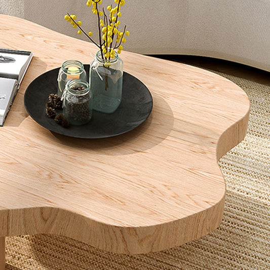 Solid Wood Cloud-Shaped Coffee Table Nordic 3 Legs Cocktail Table Clearhalo 'Coffee & Accent Tables' 'Coffee Tables' 'coffee_tables' 'furn' 'furn_coffee_tables' 'Furniture' 'Living Room Furniture' 1200x1200_30f12f1a-7f02-4b9b-9c1c-bbf2358ead66