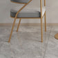 Glam Style Arm Dining Chairs Gold Iron Frame Open Back Dining Side Chair