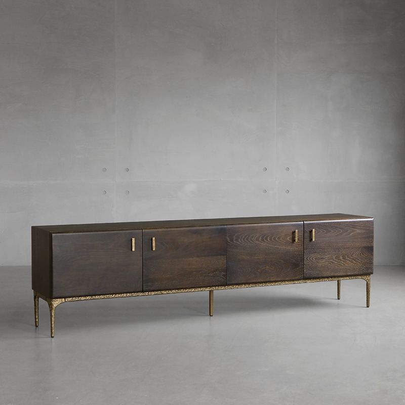 Glam Brown Media Console Wood TV Console with Metal Legs for Living Room Clearhalo 'furn' 'furn_tv_stands_entertainment_centers' 'Furniture' 'Living Room Furniture' 'TV Stands & Entertainment Centers' 'TV Stands & Media Storage Furniture' 'tv_stands_entertainment_centers' 1200x1200_30f27a97-167a-4af4-8197-b0b624d9c5b2