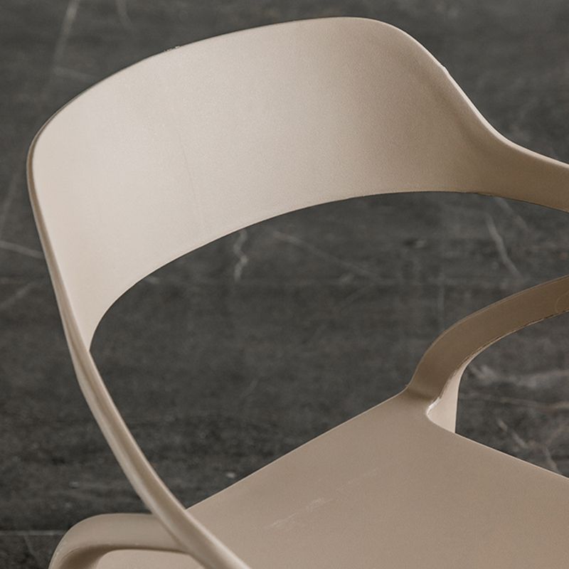 Contemporary Style Plastic Dining Chairs Dining Open Back Arm Side Chair for Kitchen Clearhalo ' kitchen&dining_furn' 'Dining Chairs' 'Dining Tables & Seating' 'dining_chair' 'furn' 'furn_dining_chair' 'Furniture' 'furniture_dining_chair' 'Kitchen & Dining Furniture' 'kitchen' 1200x1200_30f2e89f-650f-46dd-bcd2-be6a68580919
