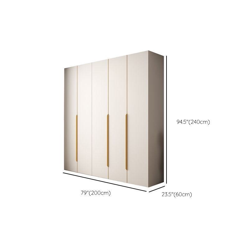Moderne scharnierende garderobe -kast Wit gemanipuleerde houten garderobe armoire
