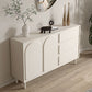 White Engineered Wood Buffet Server Modern Sideboard with Drawers Clearhalo 'buffet_sideboard' 'Buffets & Sideboards' 'furn' 'furn_buffet_sideboard' 'Furniture' 'Kitchen & Dining Furniture' 1200x1200_30f444cc-9189-4c70-869a-9a66bc13d634