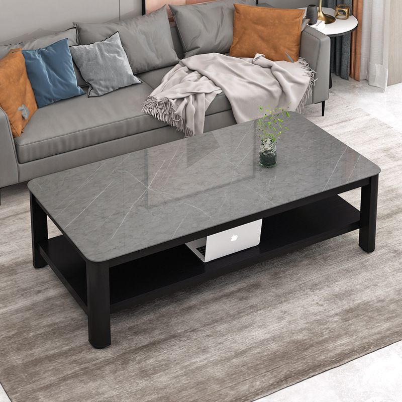 Modern Style White/Black/Grey Rock Rectangular Coffee Table with Slab Top Clearhalo 'Coffee & Accent Tables' 'Coffee Tables' 'coffee_tables' 'Furniture' 'furniture_coffee_tables' 'Living Room Furniture' 1200x1200_30f5858b-0183-4949-b5dc-08e6c05d48fc