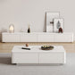 15"H Contemporary Single White Rectangular Coffee Cocktail Table with Storage
