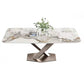 Stone White Top Dining Table Traditional Luxury Table with Pedestal Base Clearhalo 'Dining Tables & Seating' 'Dining Tables' 'dining_table' 'furn' 'furn_dining_table' 'Furniture' 'furniture_dining_table' 'Kitchen & Dining Furniture' 'kitchen' 'kitchen_dining_table' 1200x1200_30f81e6e-ba4c-40db-82ef-00737705a177