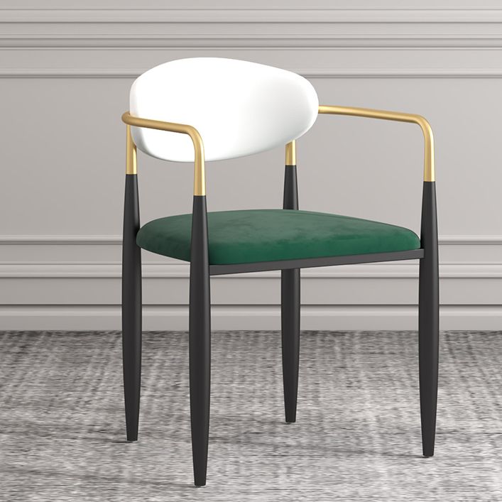 Contemporary Kitchen Chair Dining Arm Side Chair with Metal Legs Clearhalo ' kitchen&dining_furn' 'Dining Chairs' 'Dining Tables & Seating' 'dining_chair' 'furn' 'furn_dining_chair' 'Furniture' 'furniture_dining_chair' 'Kitchen & Dining Furniture' 'kitchen' 1200x1200_30f9d70a-8bba-41f5-aa11-d94c69d81c09